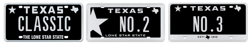 Top 3 Texas License Plates
