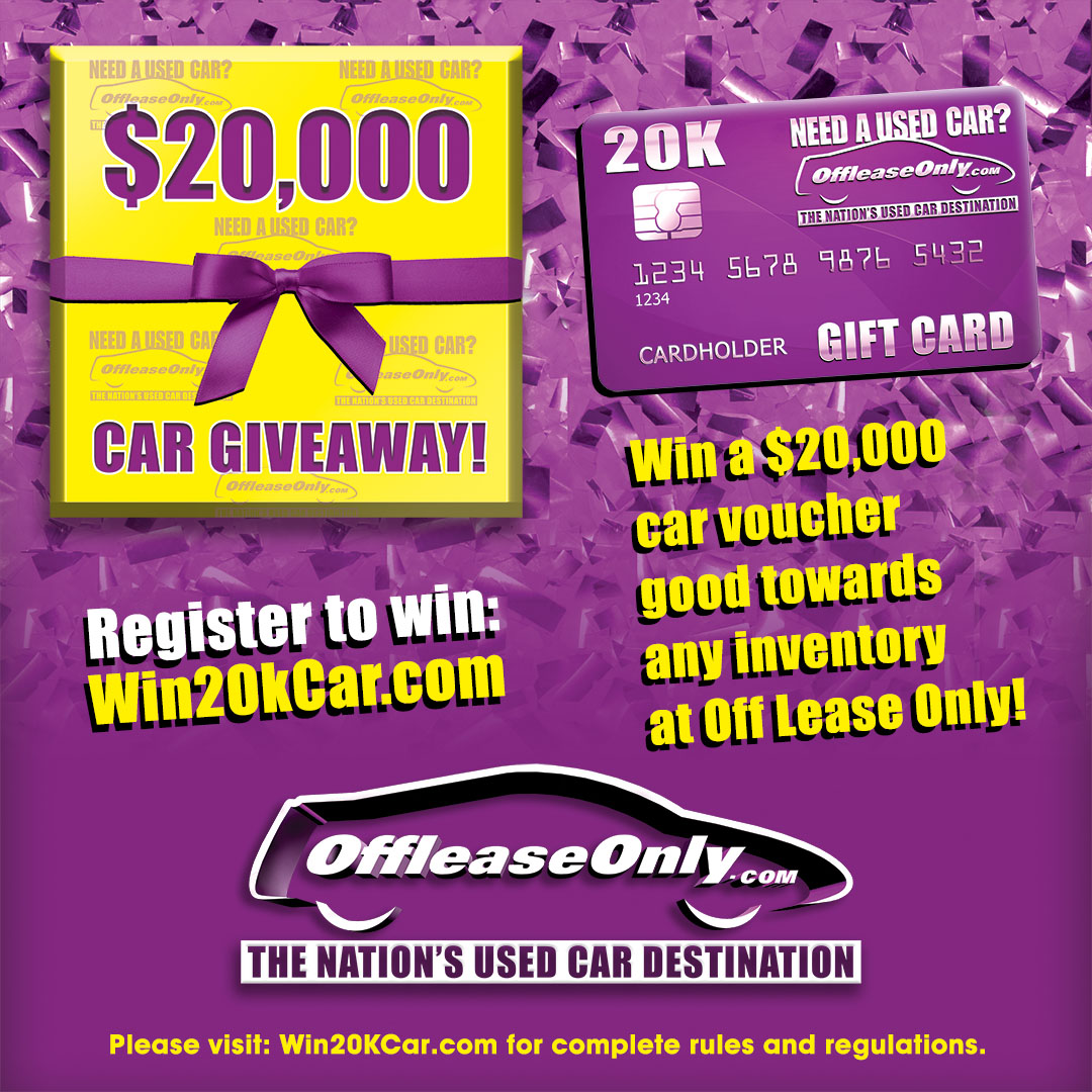 Register to win an Off Lease Only $20,000 Car Voucher