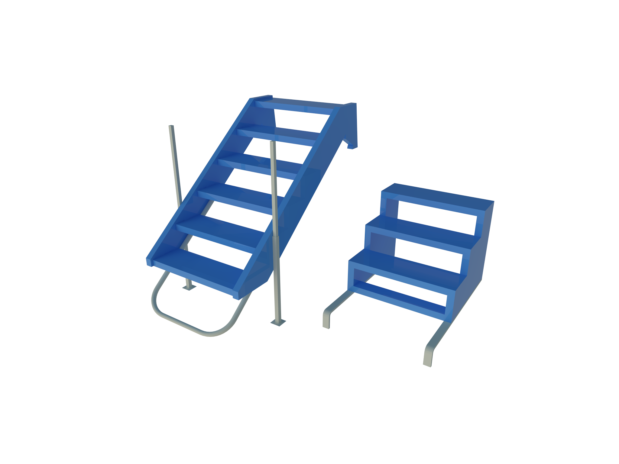 The Pool Pal solves this with a ladder specifically designed for people who are handicapped or amputees.