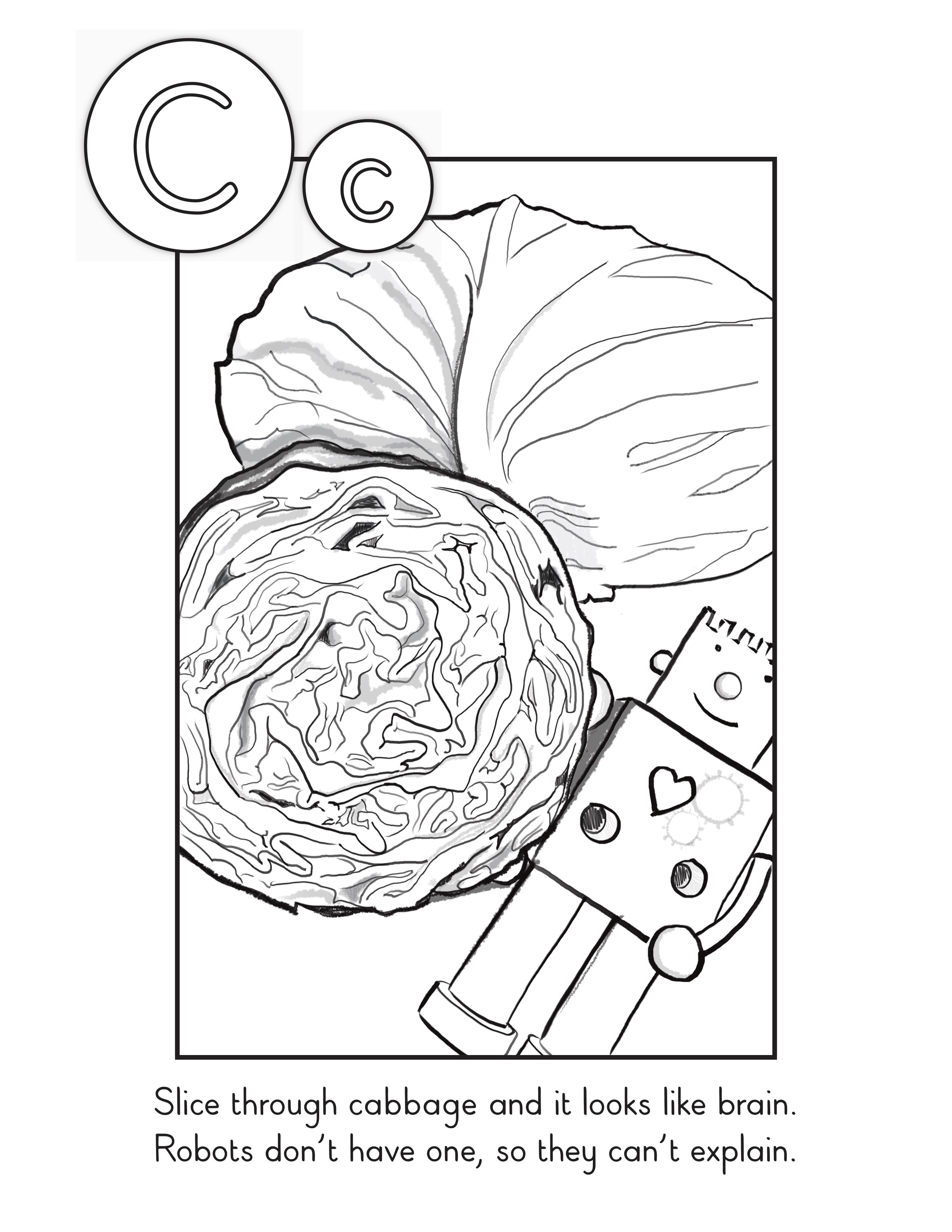 Letter "C" coloring page