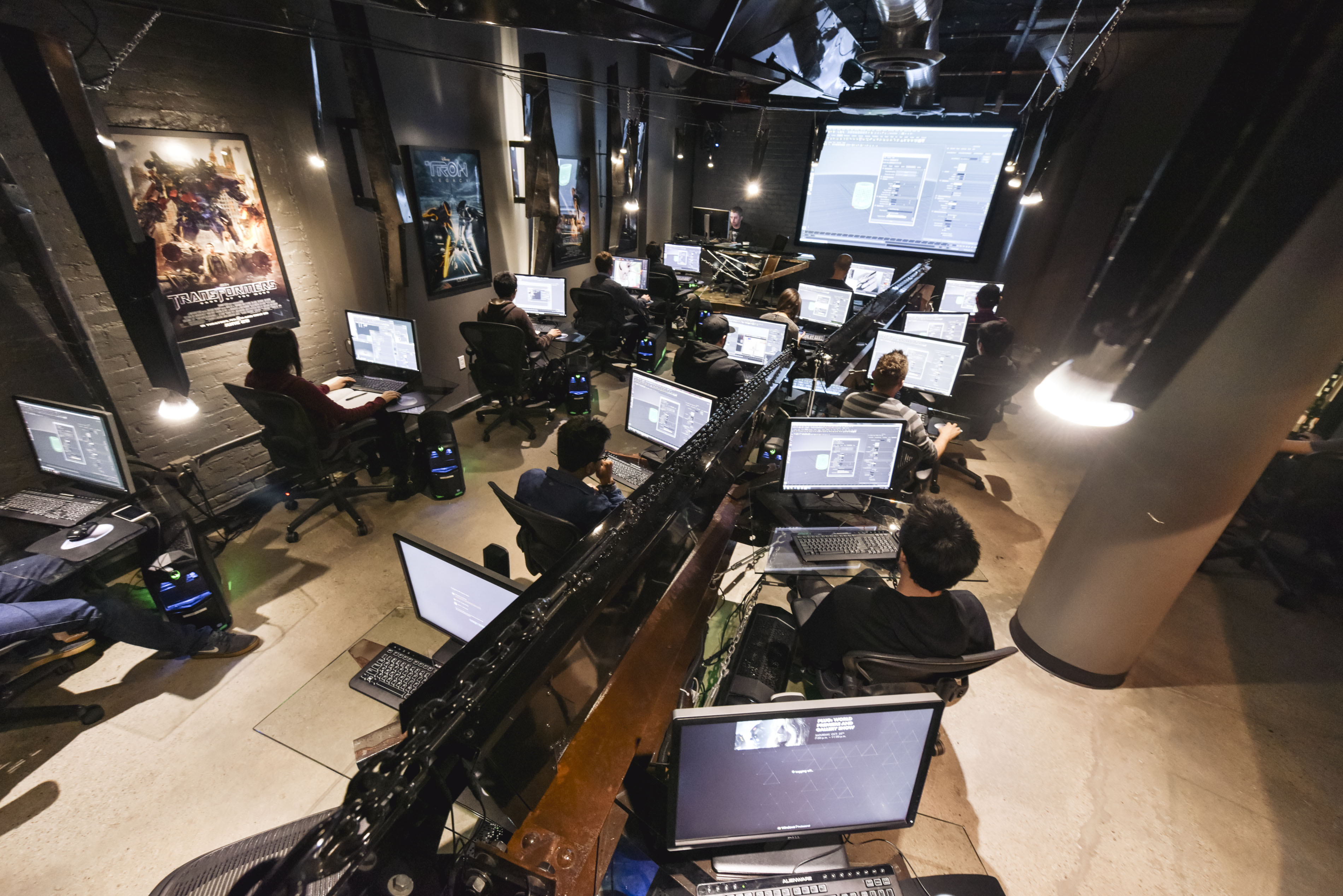 One of nine state-of-the-art classrooms at Gnomon in Hollywood, California