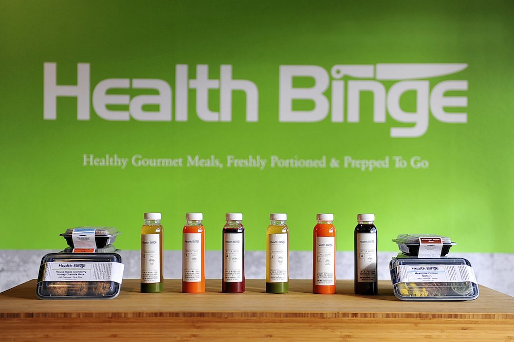 Health Binge, fresh prepared meals in Las Vegas, offers grab-and-go style meal options including more than 60 menu items and cold pressed juices.