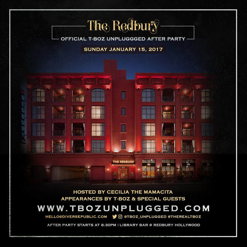 The Library at The Redbury will host the Official After Party of T-Boz Unplugged