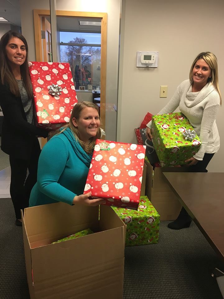 Gensuite’s Cincinnati office collected presents for one family and two senior citizens for the Salvation Army Adopt-a-Family program.