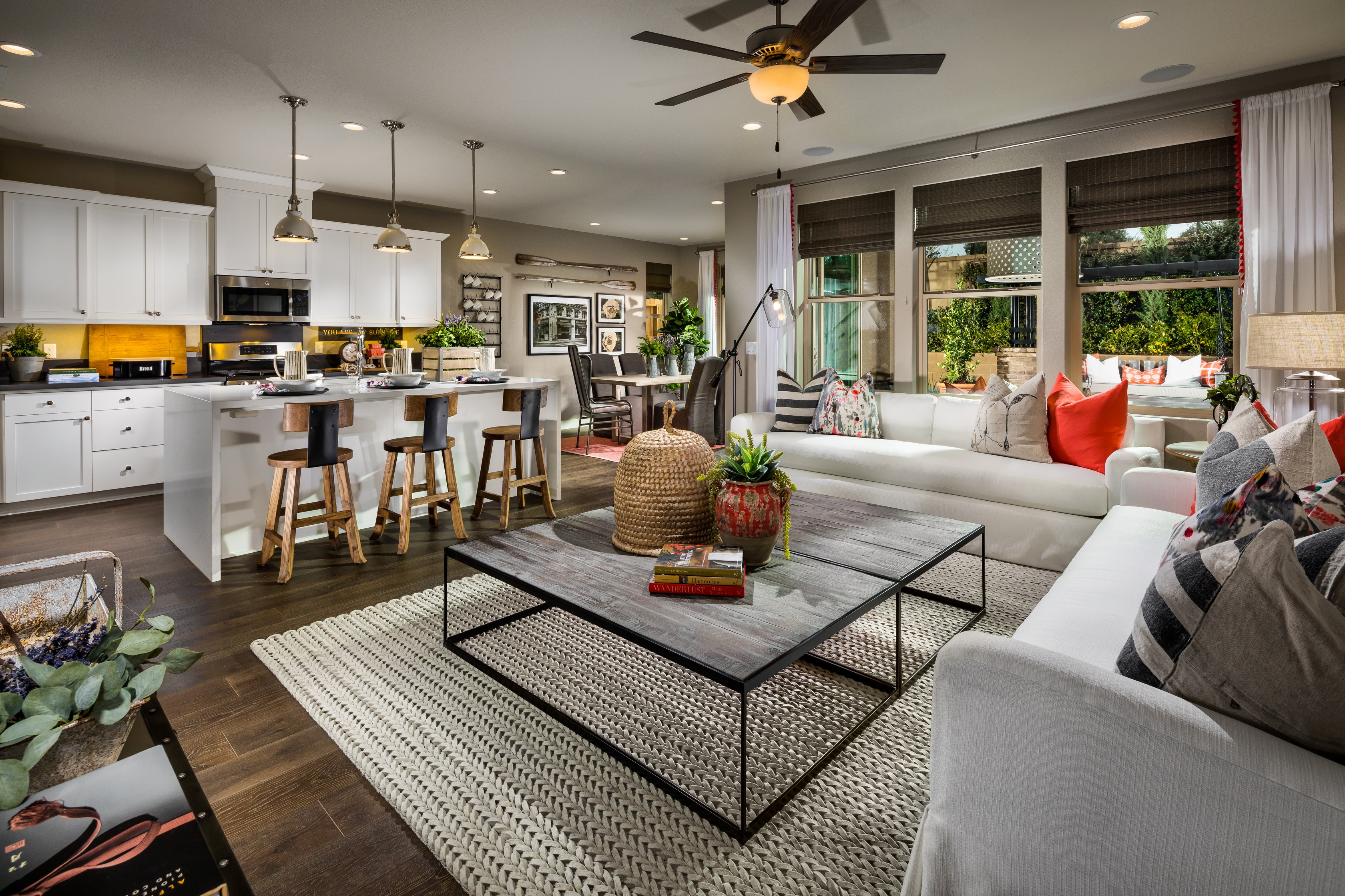 The beautiful one and two-story floorplans feature oversized kitchen islands with seating, walk-in pantries, and spacious master bedrooms.