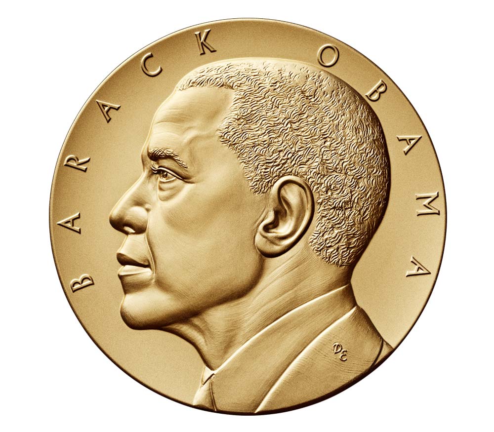 Barack Obama Bronze Medal (Second Term), Obverse