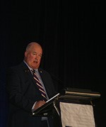 Jim Thornton, MA, ATC, CES, PES delivers the Pinky Newell Address at the EATA Convention