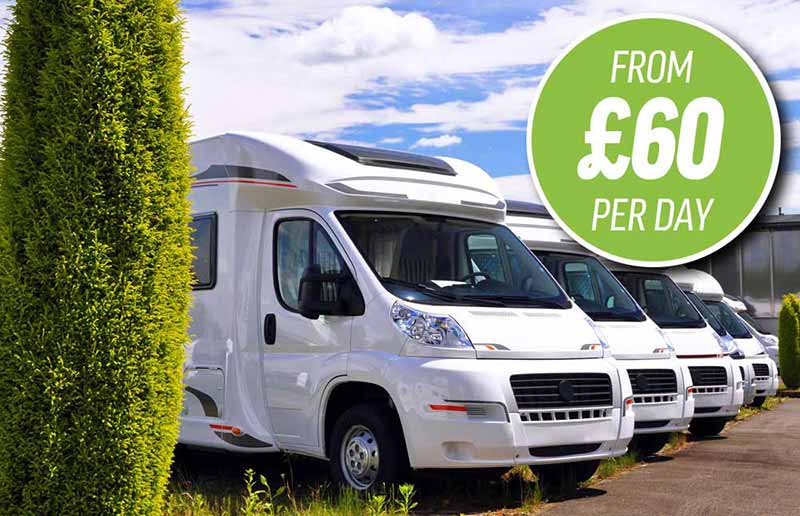 Motorhome hire from £60 per day