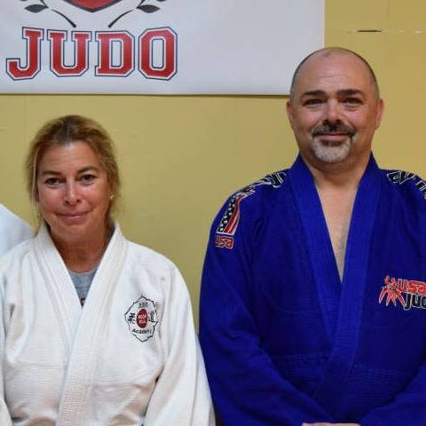 Left to Right Sensei Mary Krug Lozner and Sensei Ian Vosper, Principal of Rock Hill Judo Academy