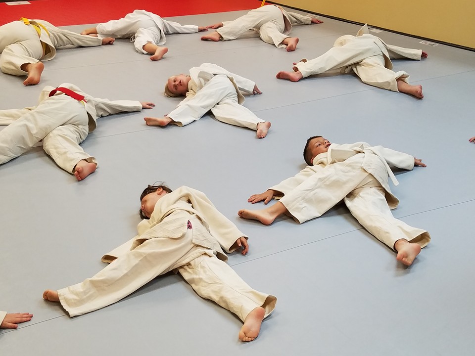 Students (Judoka) Warming Up at the Dojo (Rock Hill Judo Academy)