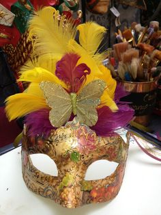 Unique Carnevale Masks by Artist Carla Almanza-deQuant at Gioia Company