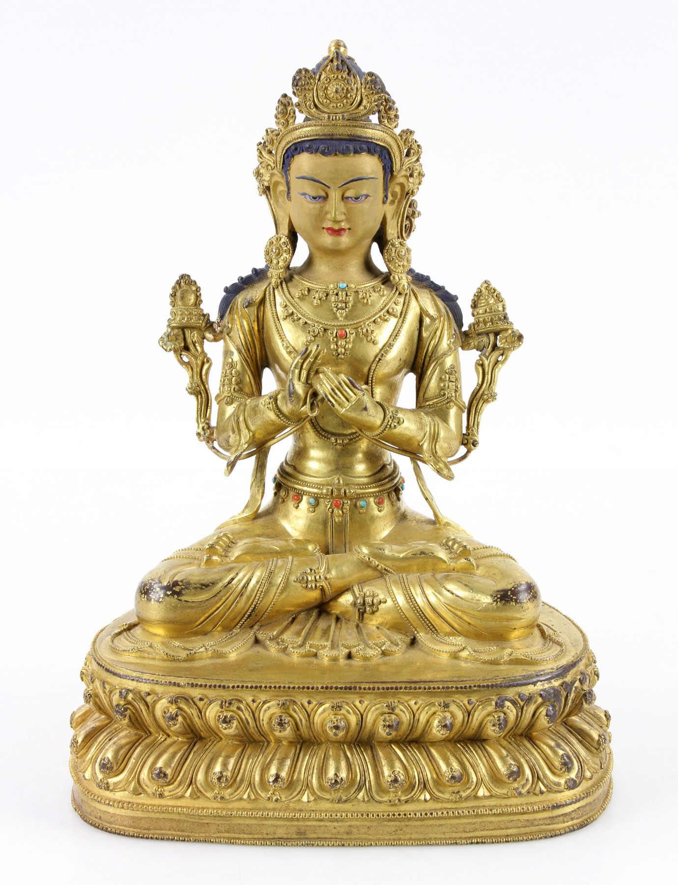Sino Tibetan Gilt Bronze Bodhisattva Tara