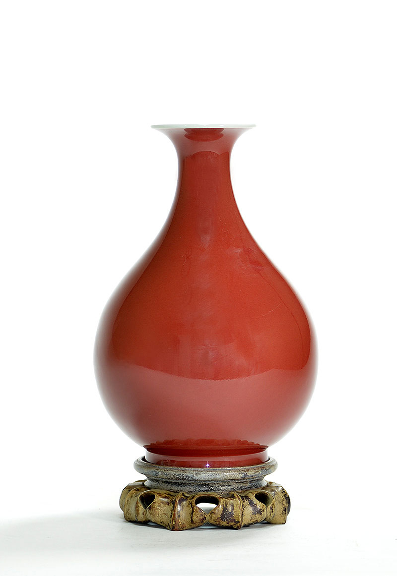 Chinese Sang de Boeuf Yuhuchun Vase