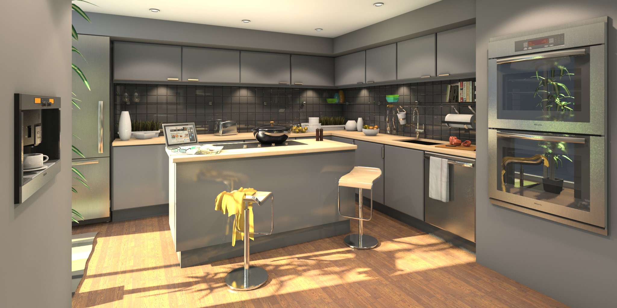 With a 2020 Ideal Spaces online space planning tool the customer can assemble their kitchen and, through lifelike renderings and 3600 panoramas, get an exact idea of what their dream project will look