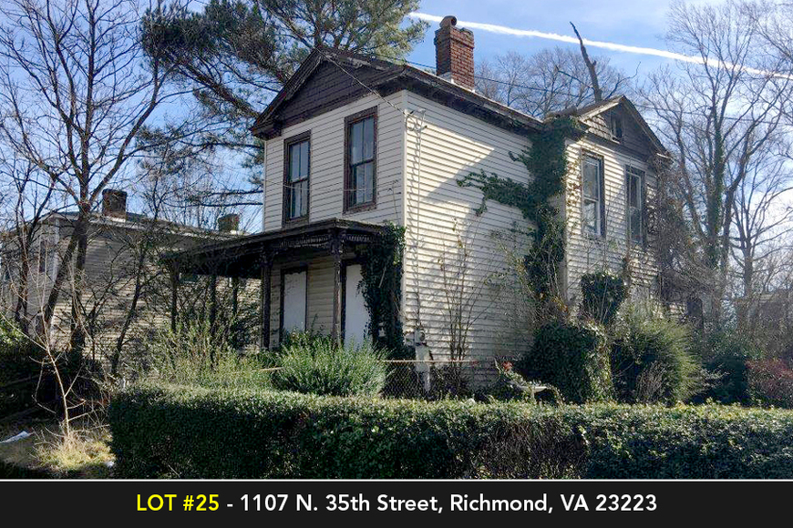 This four-bedroom, two-bath single-family house at 1107 N. 35th Street in Richmond is among the properties being sold Feb. 8 by SVN Auction Services.