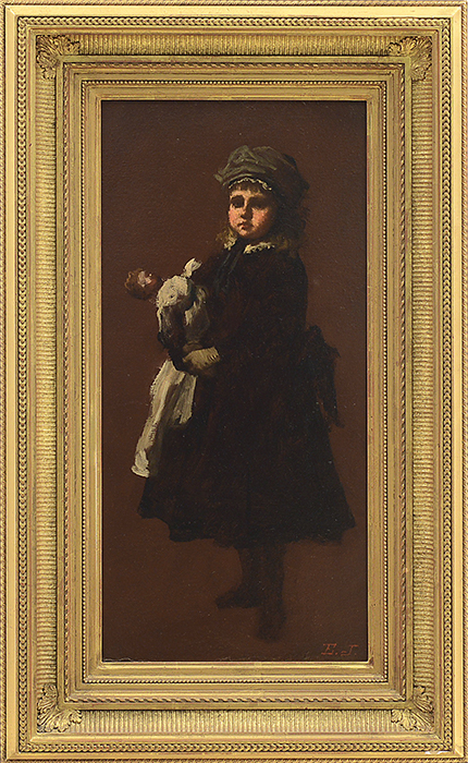 Eastman Johnson, "Girl and Pet Doll", Estimated at $30,000-50,000.