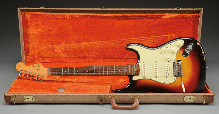 1961 Fender Stratocaster Electric Guitar, Estimated at $3,000-5,000.