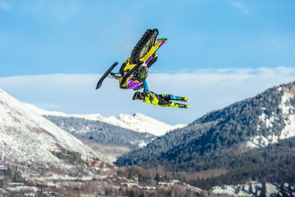 Monster Energy’s Joe Parsons Wins in Snowmobile Freestyle at X Games Aspen 2017