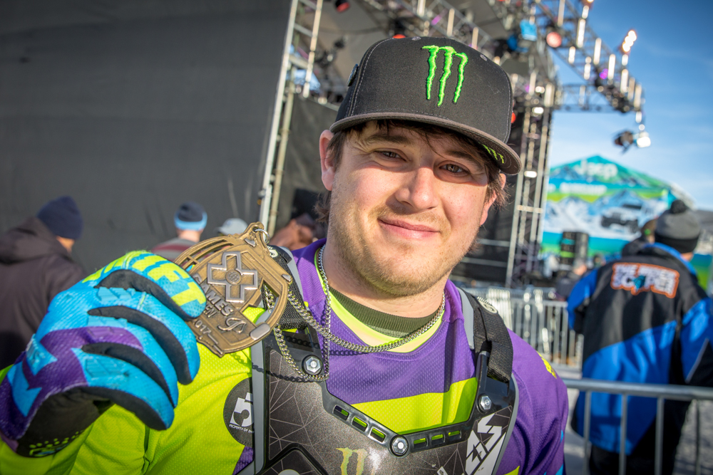 Monster Energy's Joe Parsons Takes Bronze in Snowmobile Best Trick at X Games Aspen 2017