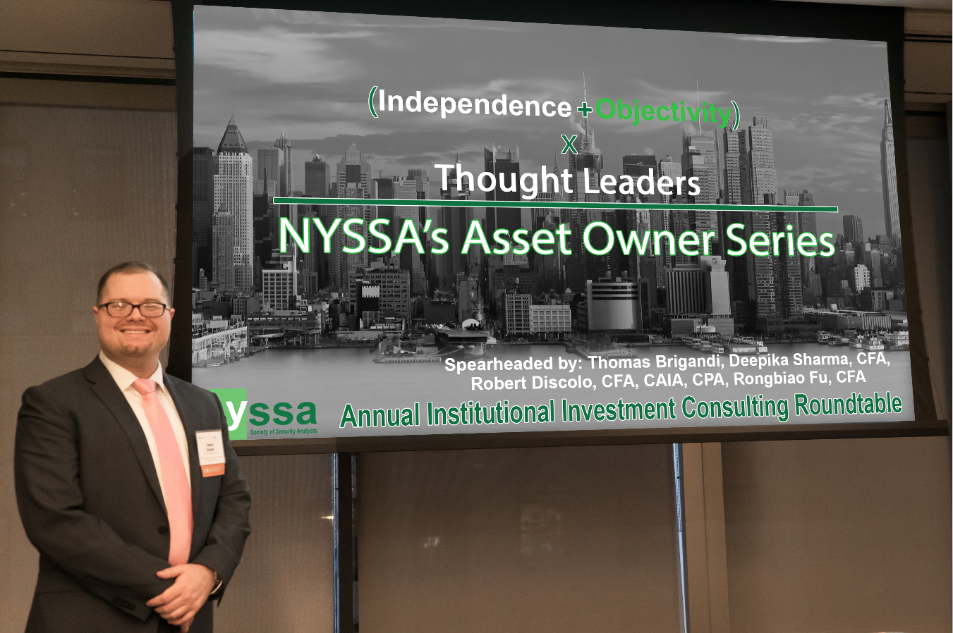 NYSSA volunteer leader and founder of Asset Owner Series, Thomas Brigandi.