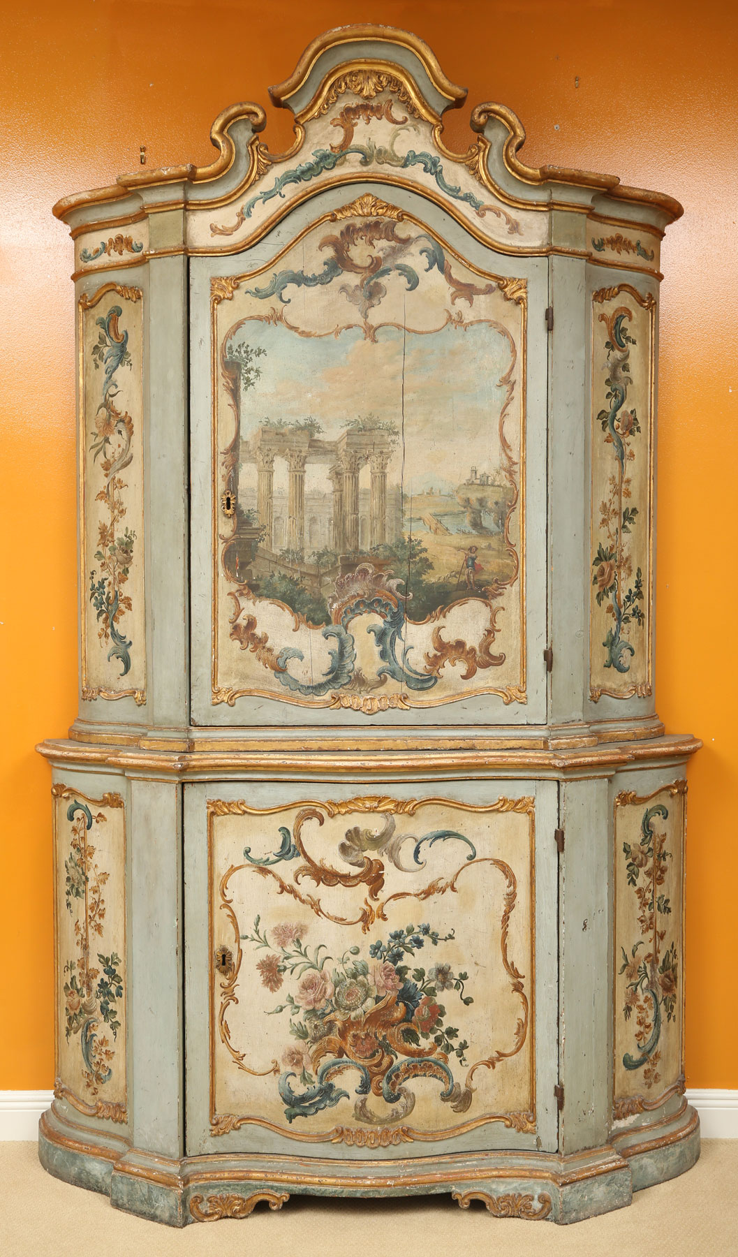 17th/18th C. Italian Venetian Polychrome Cabinet