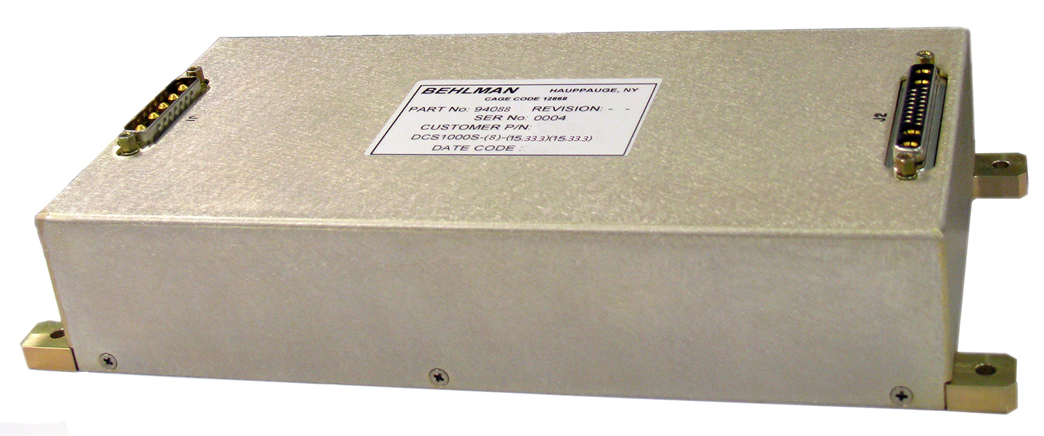 DCS1000D-8 -(15, 33.3) -(15, 33.3) is an AC-DC switch mode, shipboard power supply, reconfigured from Behlman COTS Power Supplies designed and built for high-end military, and industrial applications.