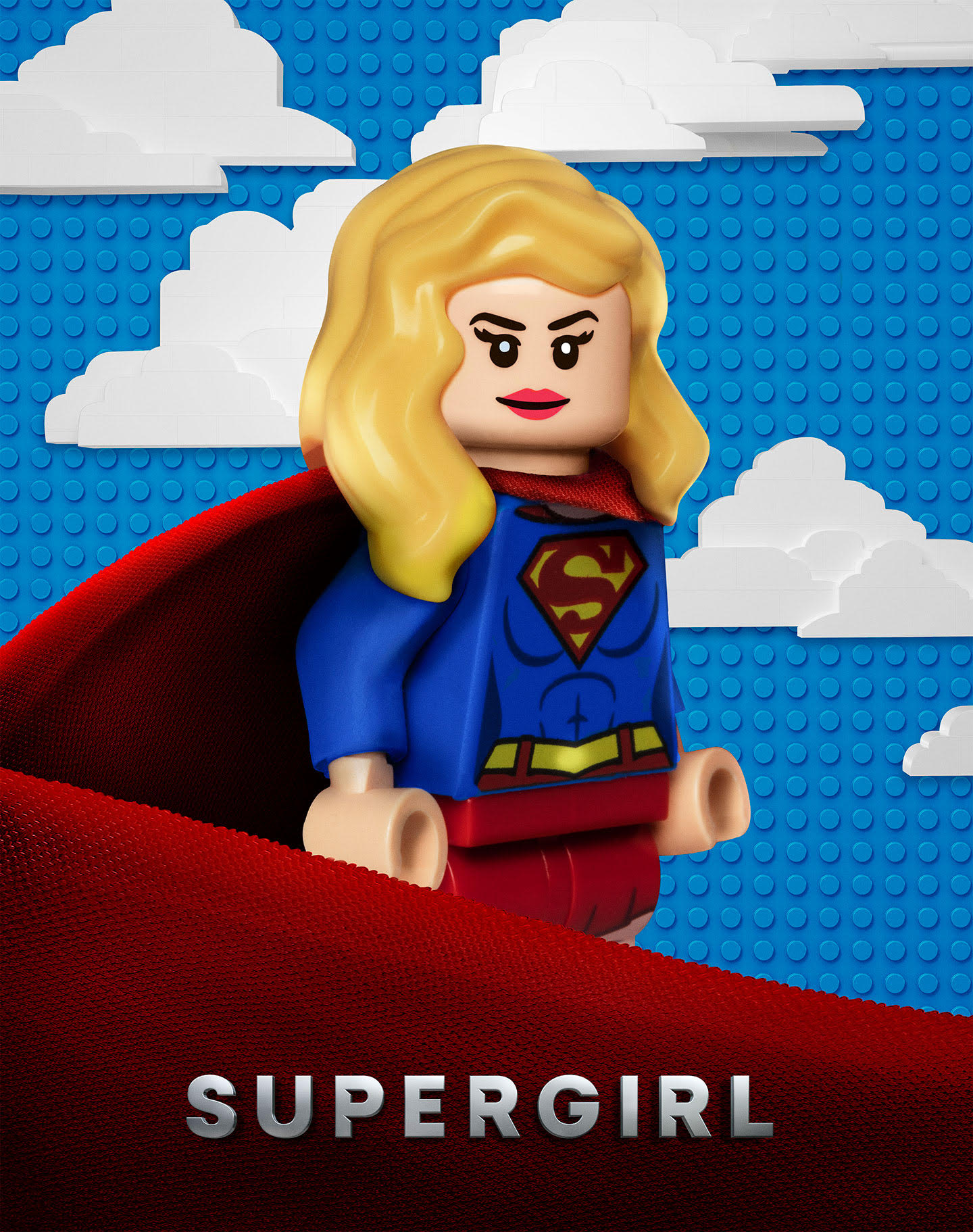 LEGO version of Warner Bros. Television Group's SUPERGIRL billboard on the Studio's west wall. (Credit: © 2017 Warner Bros. Entertainment Inc. All Rights Reserved.)