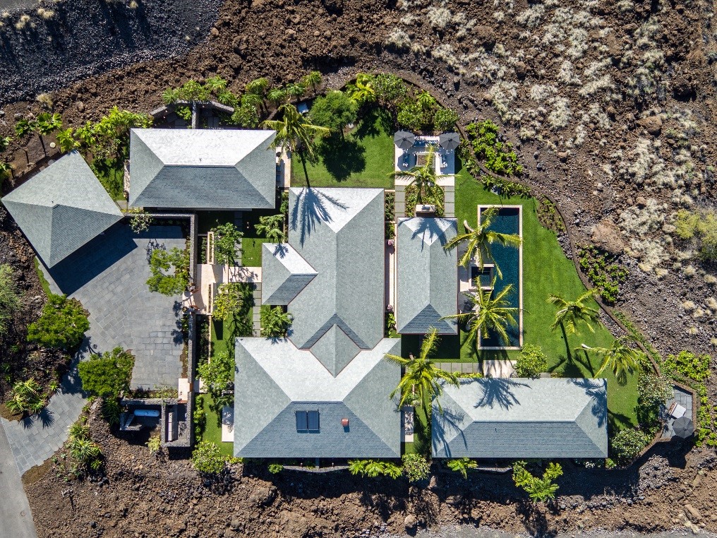 Aerial view of the Kukio home.