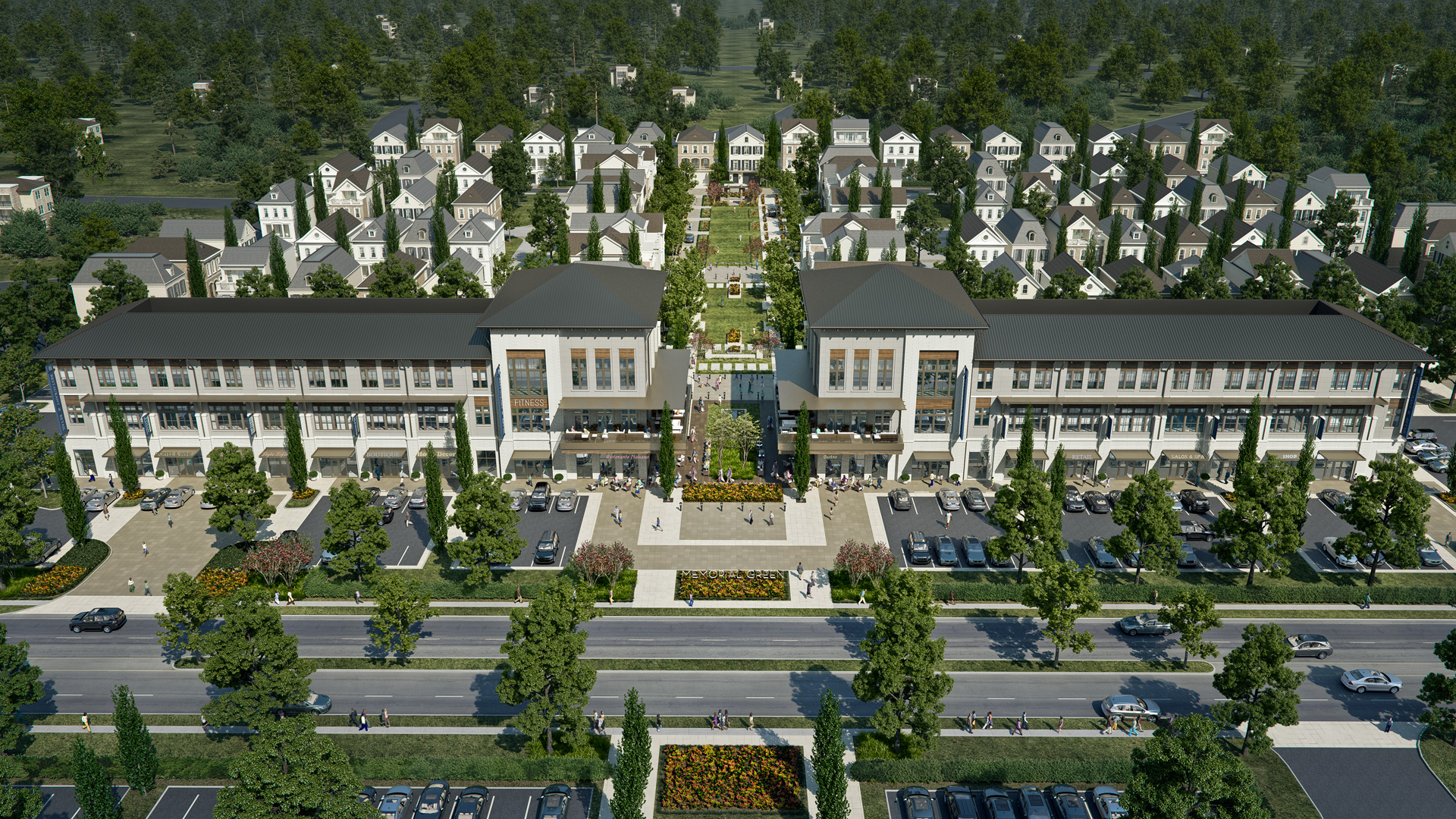 Memorial Green’s village concept is located in one of Houston’s most prominent zip codes, in the heart of the Memorial neighborhood.