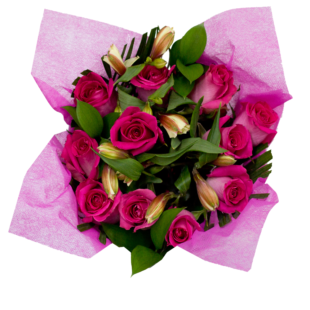Bella Rosa Bouquet Dark Pink
