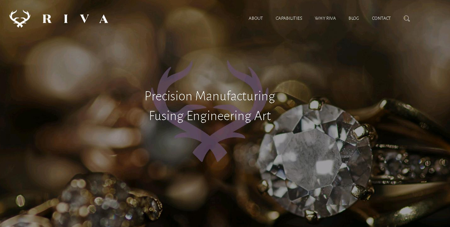 Home Page of the new Riva Precision Manufacturing Website