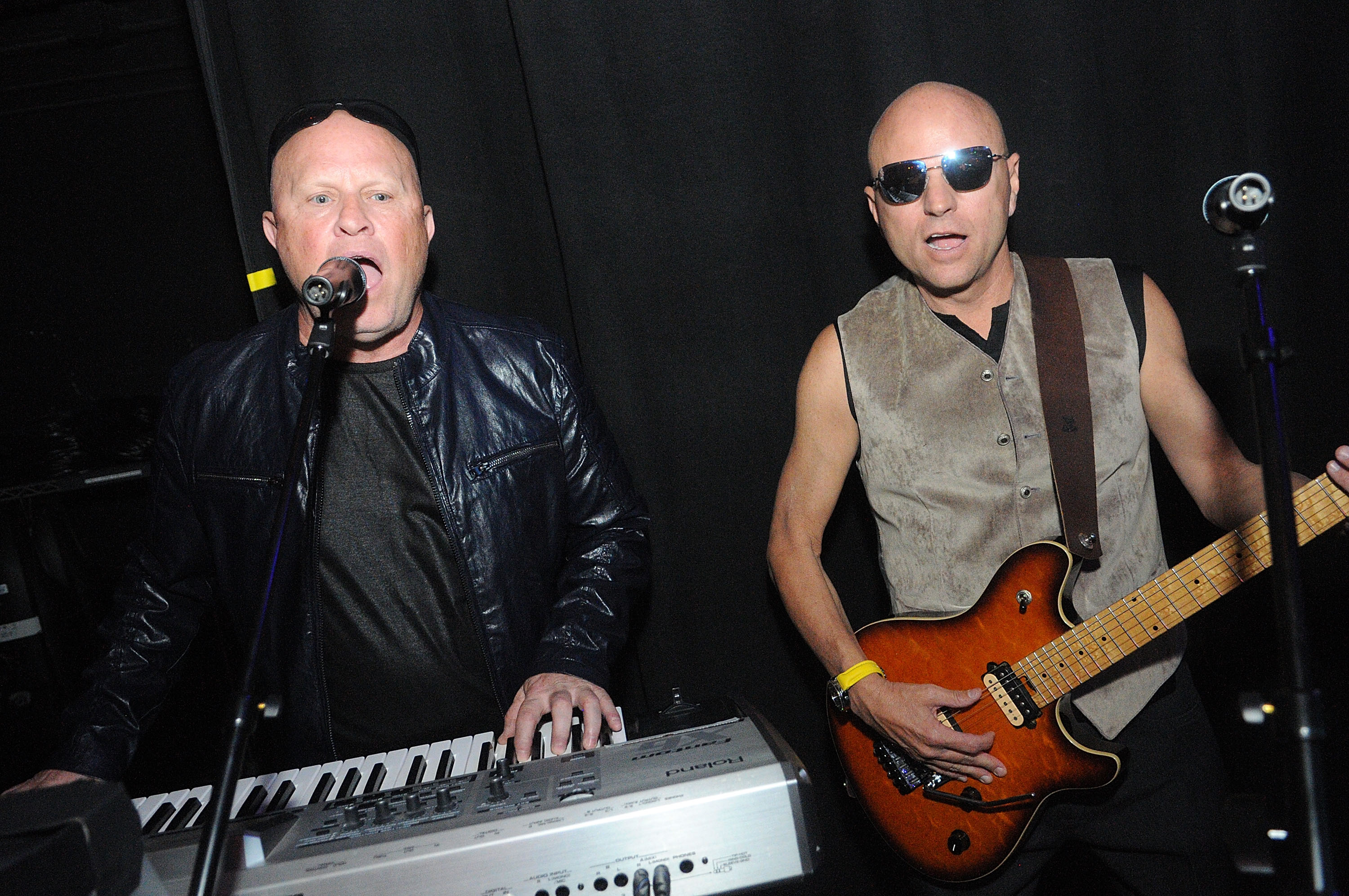 Jimmy D Robinson & Flock of Seagulls at H.O.B. - L to R: Mike Score and Jimmy D Robinson. (Photo by Gerardo Mora/Getty Images)