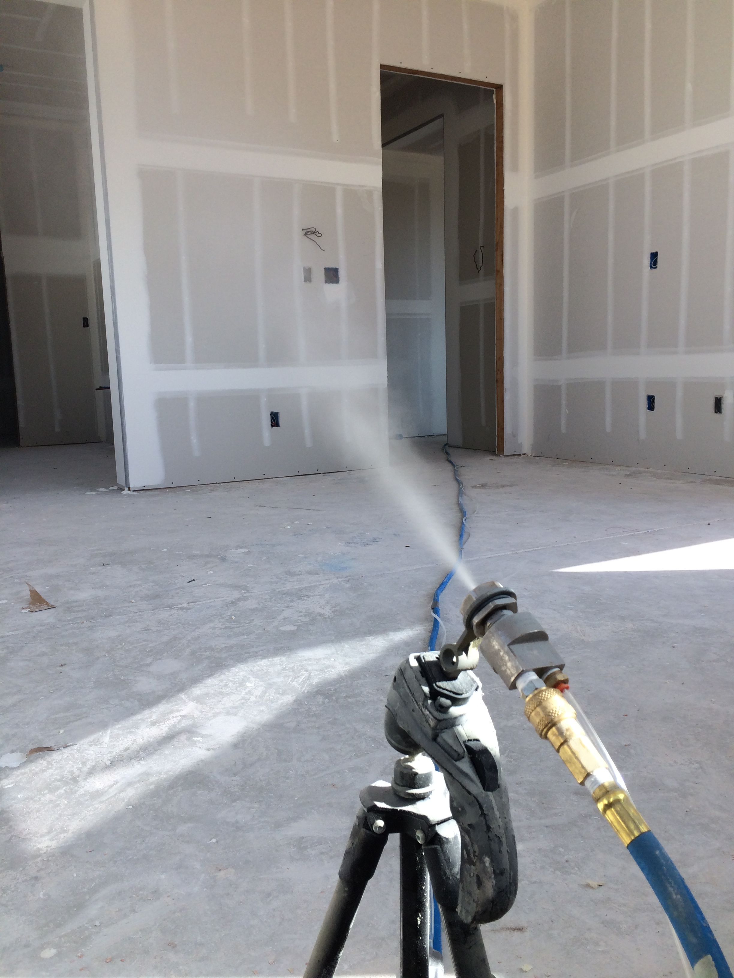 AeroBarrier is applied as an aerosol mist of sealant that seeks out and fills leaks throughout the entire building envelope.