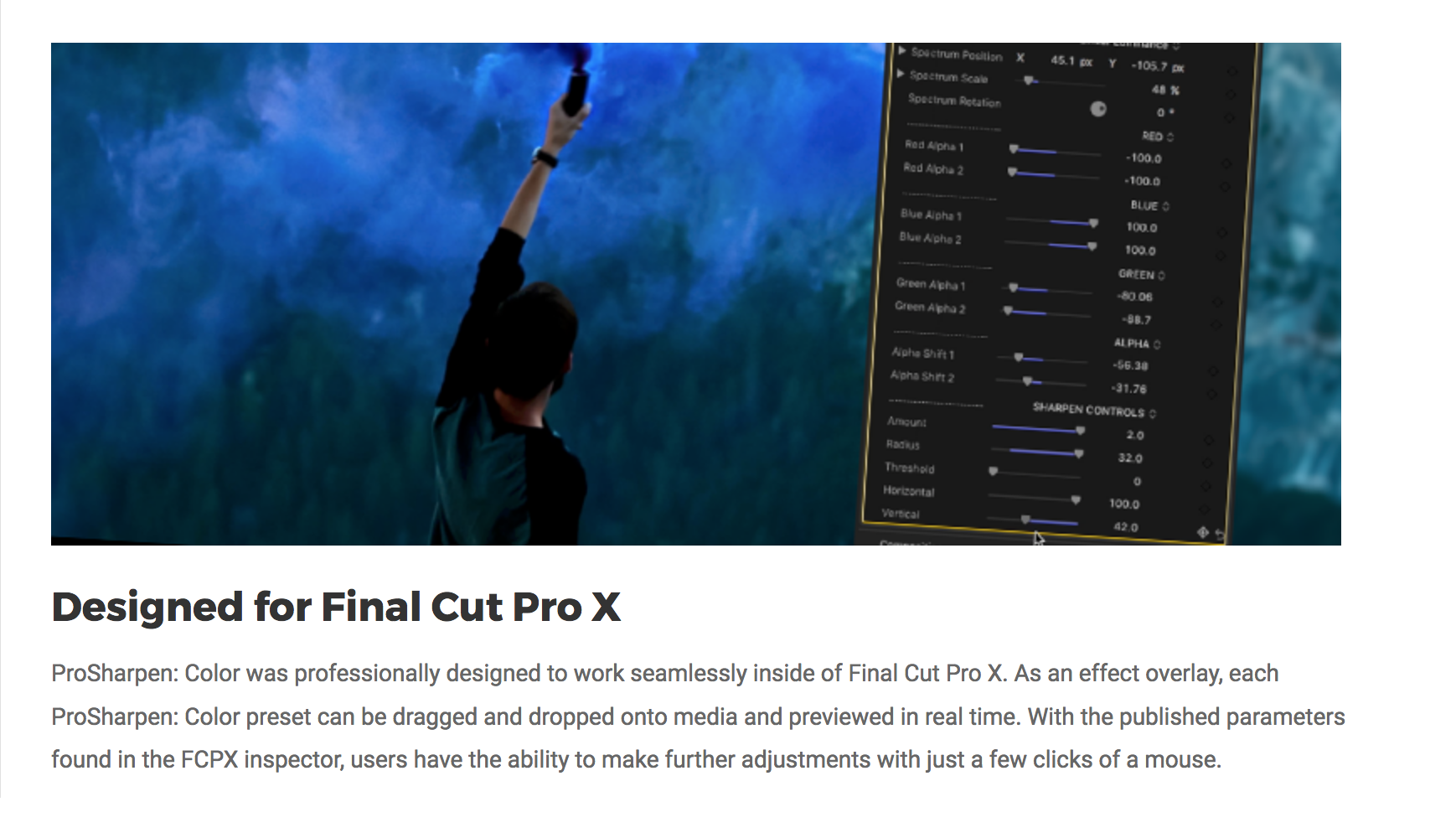 ProSharpen Color - Pixel Film Studios - FCPX Effects