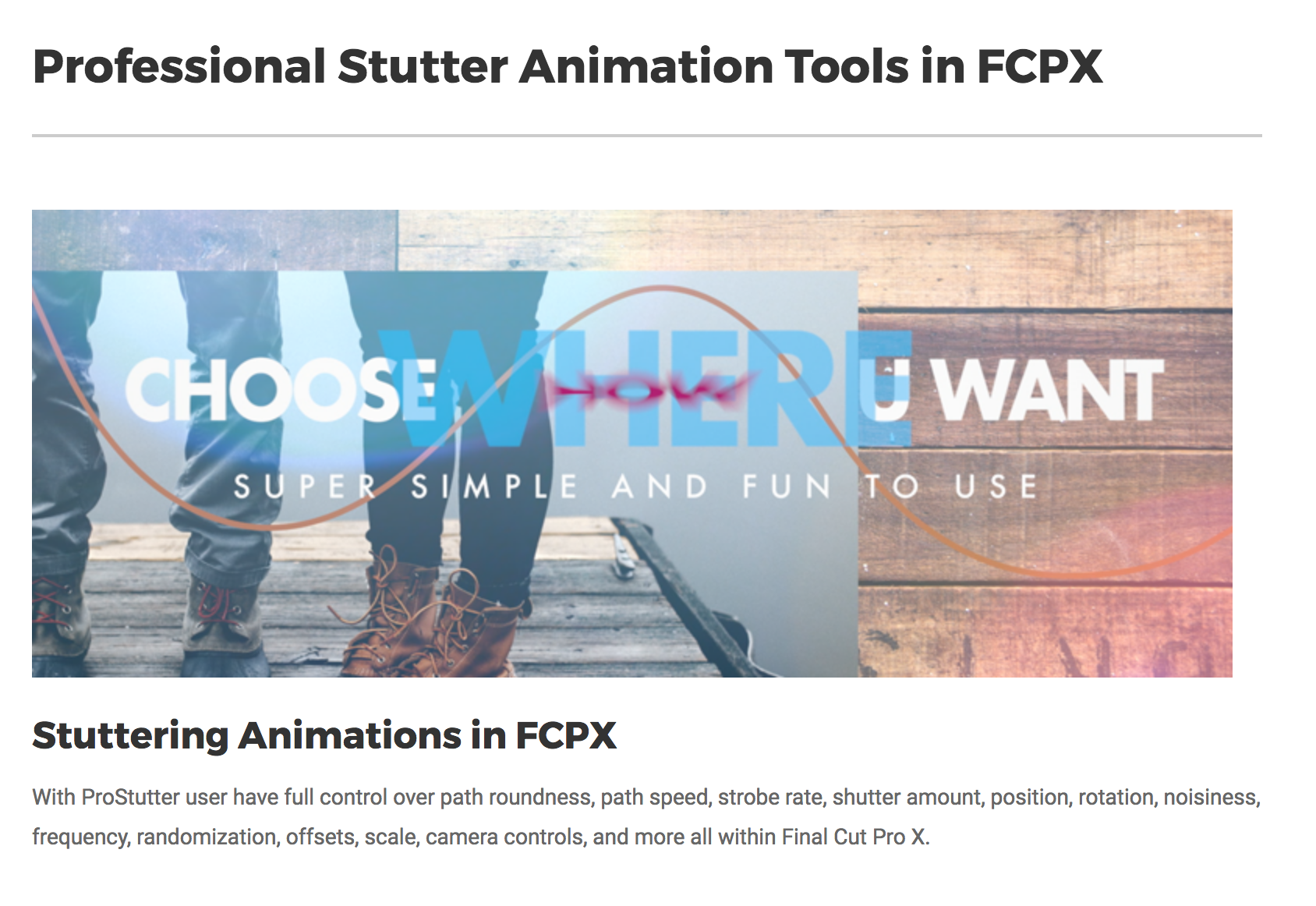ProStutter - Pixel Film Studios - FCPX Effects