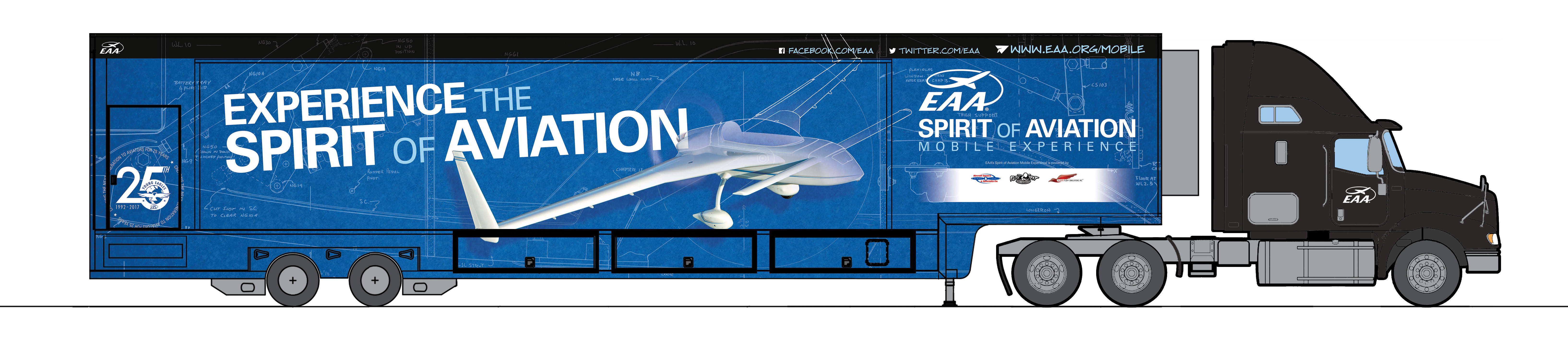 Rendering of the EAA Spirit of Aviation mobile unit