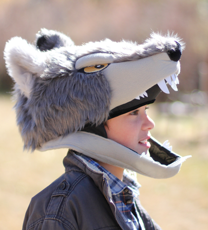 Wolf JAWESOME Hat - plush fits most kids and adults