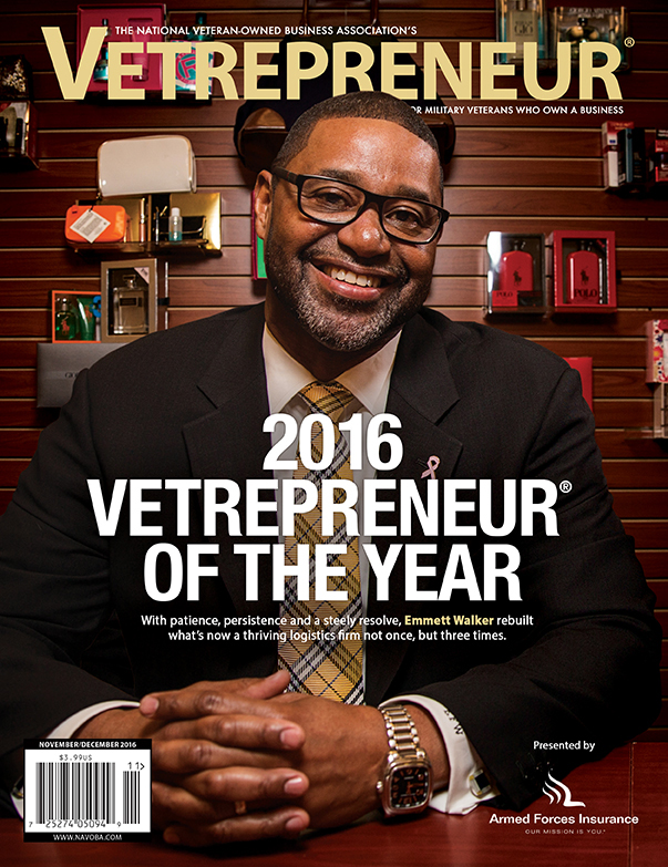 2016 Vetrepreneur of the Year® as featured in Vetrepreneur® Magazine, Nov. 2016