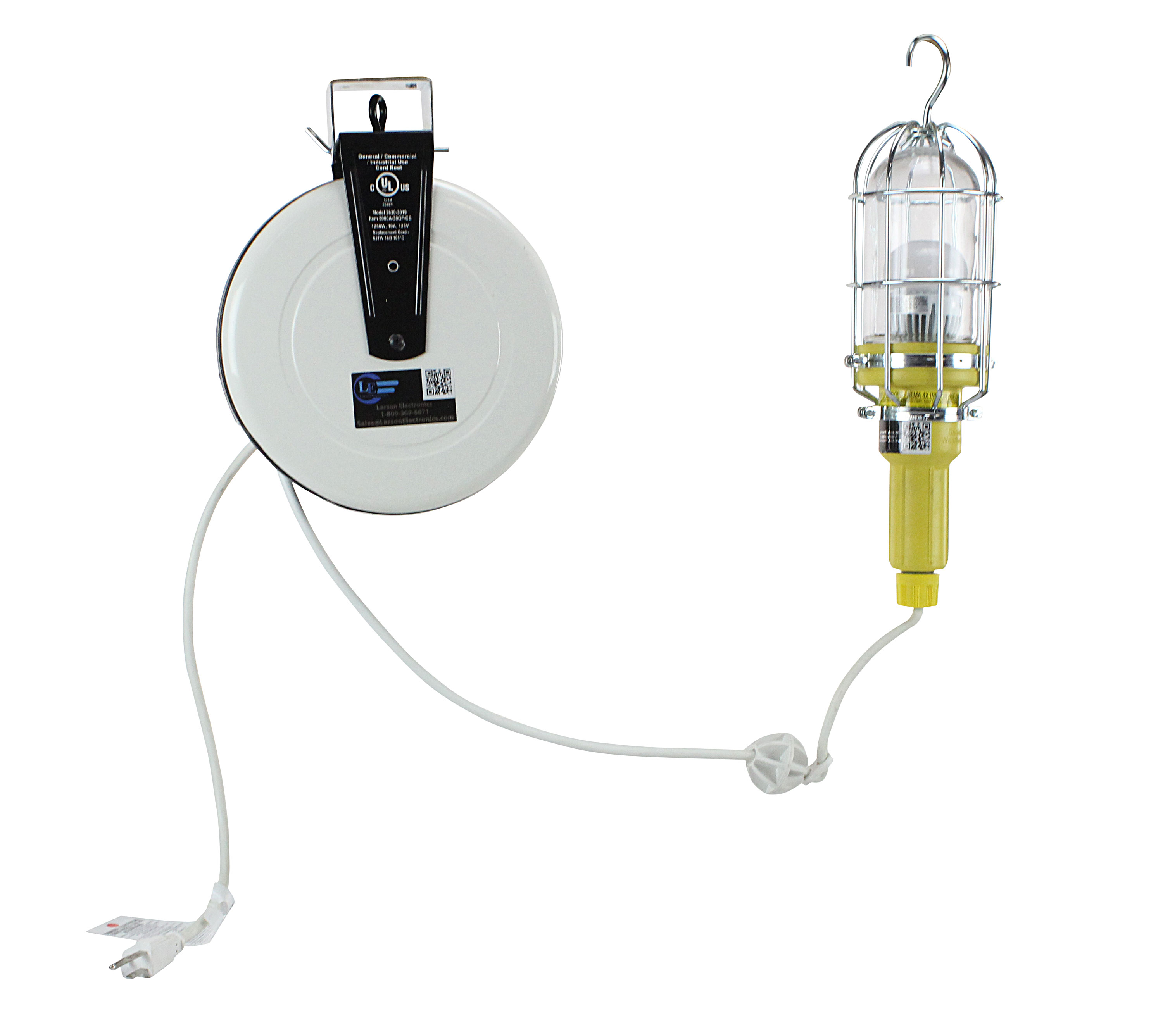 10 Watt Vapor Proof LED Food Safe Hand Lamp with 30' Cord Reel