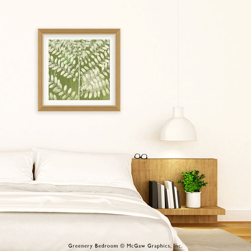 Greenery Bedroom - Art by Erin Clark