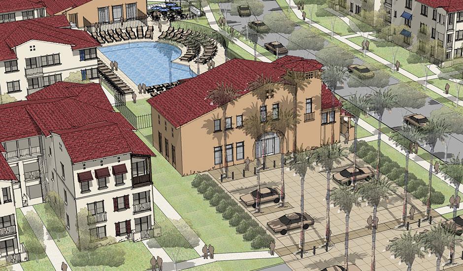 Artist Rendering of Enclave Otay Ranch Apartment Community