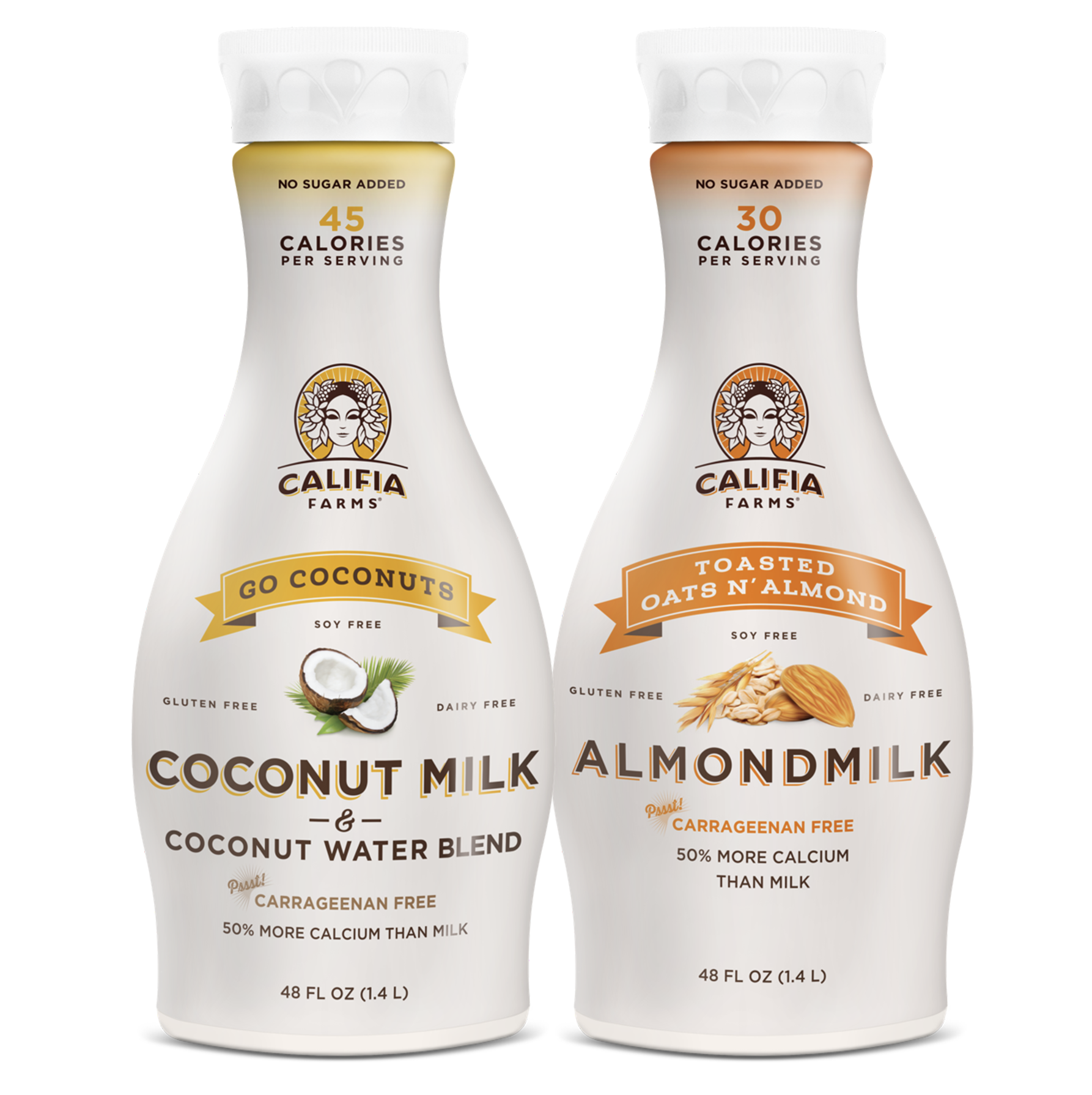 Califia Farms Go Coconuts and Toasted Oats ‘N Almond Almondmilk (48oz)