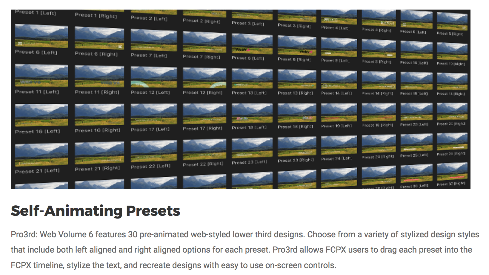 Pixel Film Studios - Pro3rd Web Volume 6 - FCPX Plugins