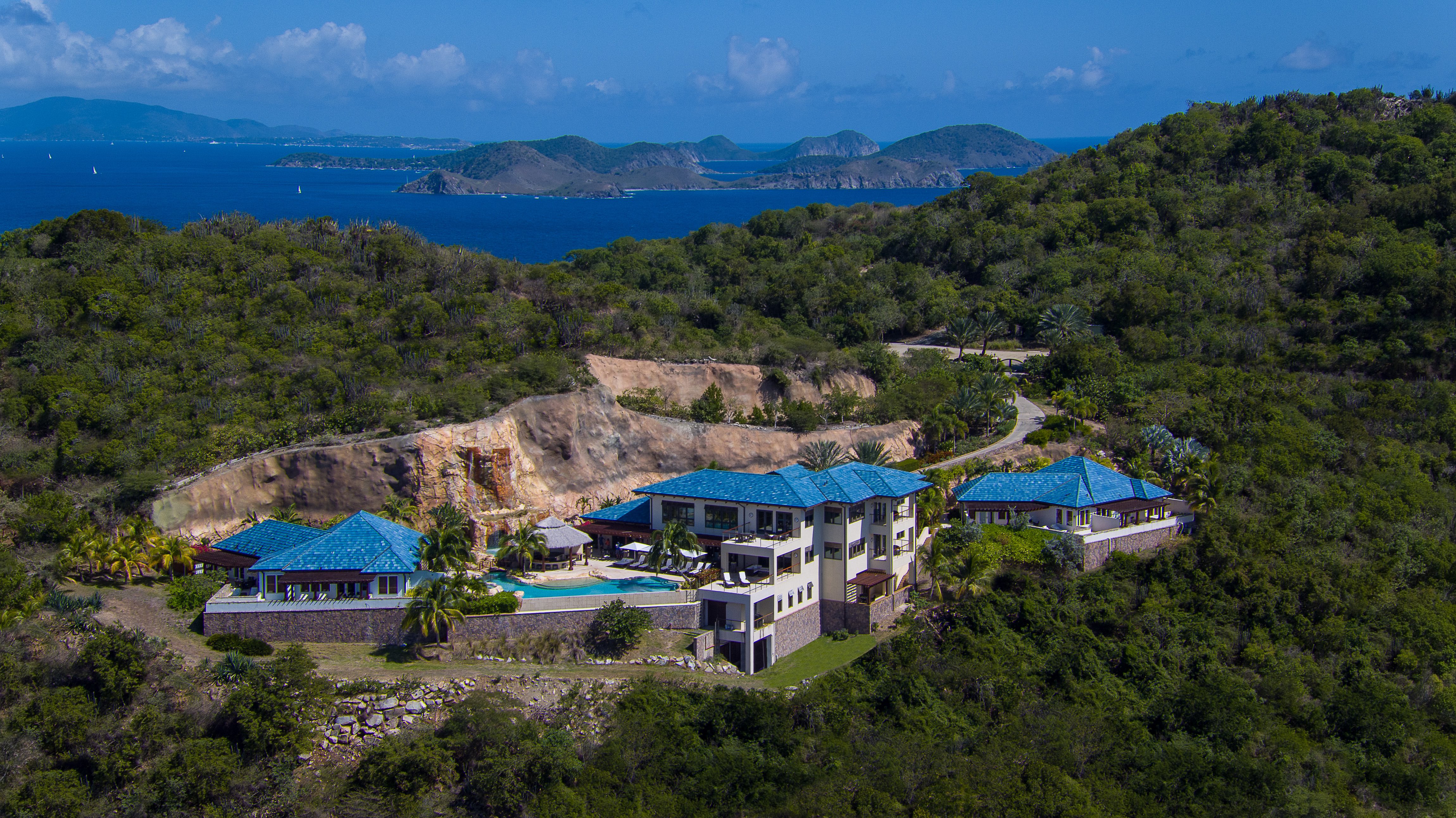 Aerial View of Falcon's Nest Villa on Peter Island