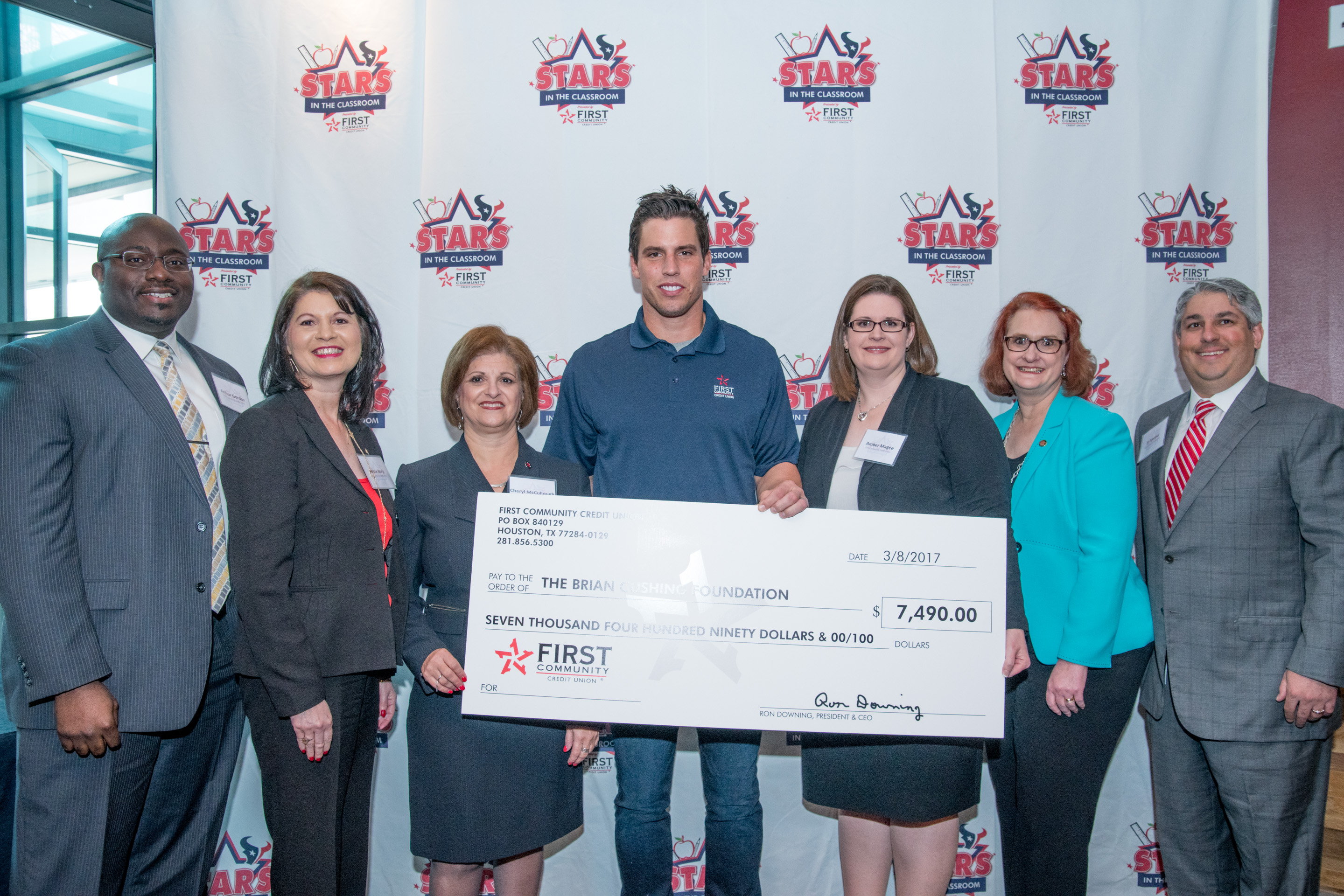 FCCU makes donation to the Brian Cushing Foundation