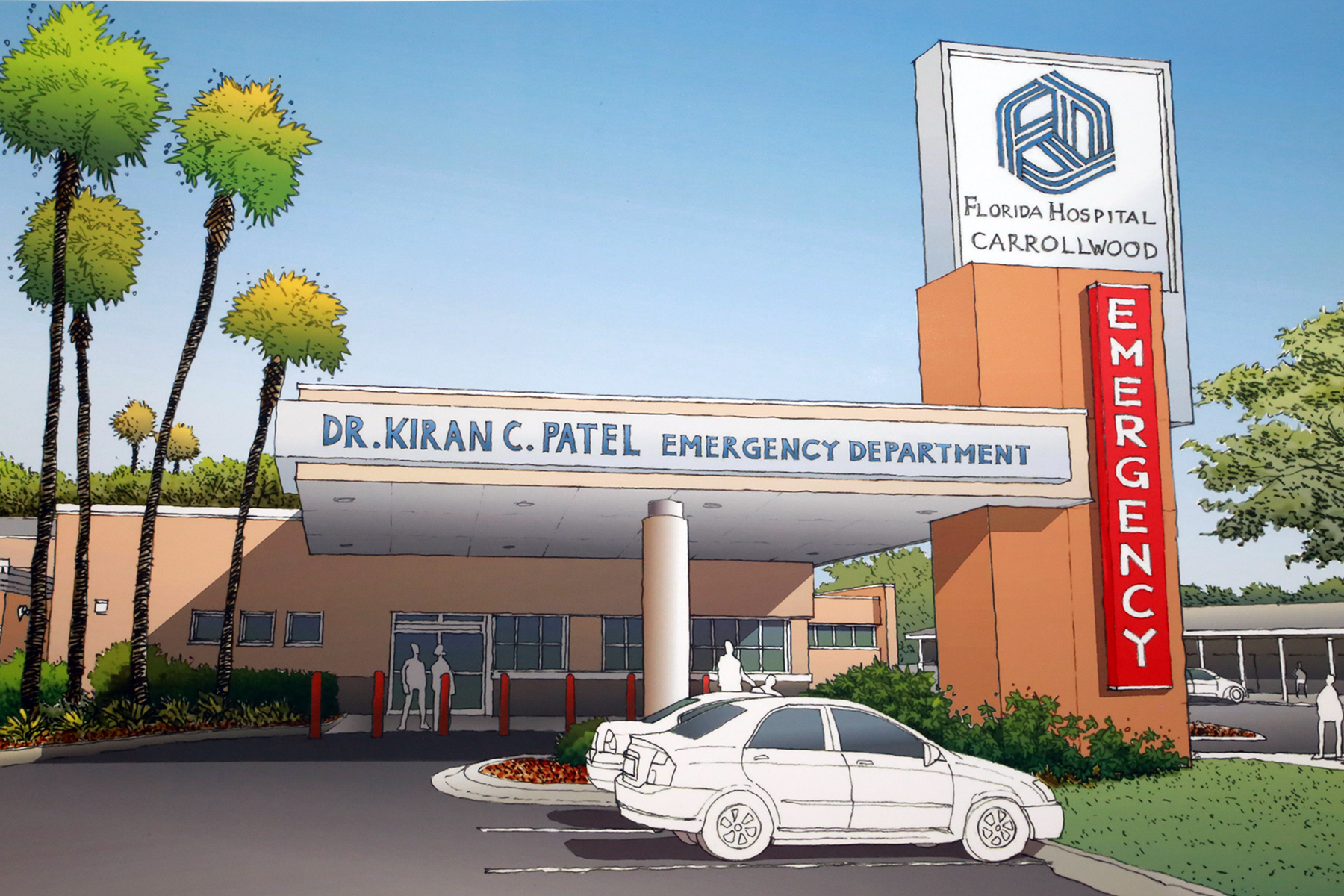 Rendering of the new Emergency Department Expansion at Florida Hospital Carrollwood