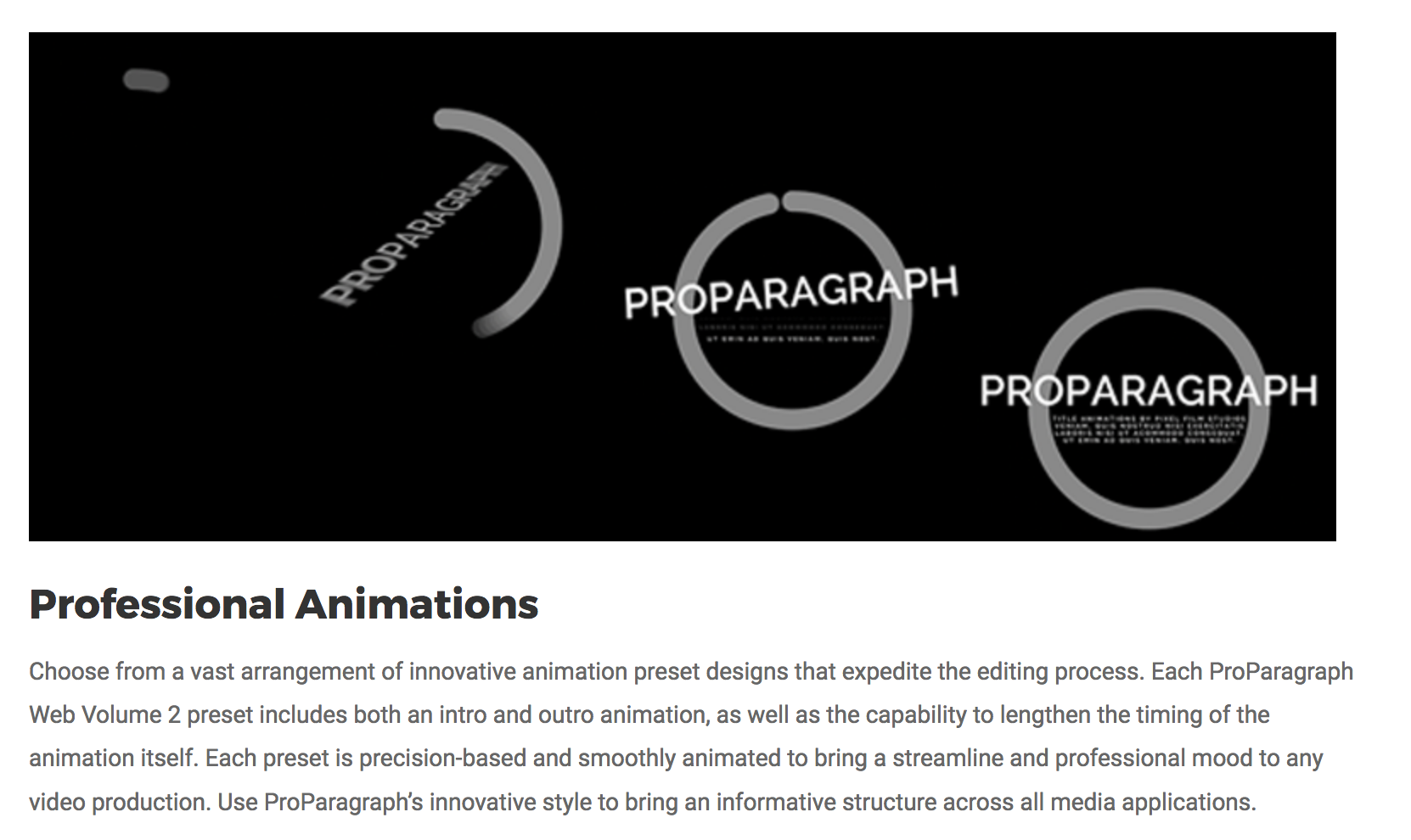 ProParagraph Web Volume 2 - FCPX Effects - Pixel Film Studios