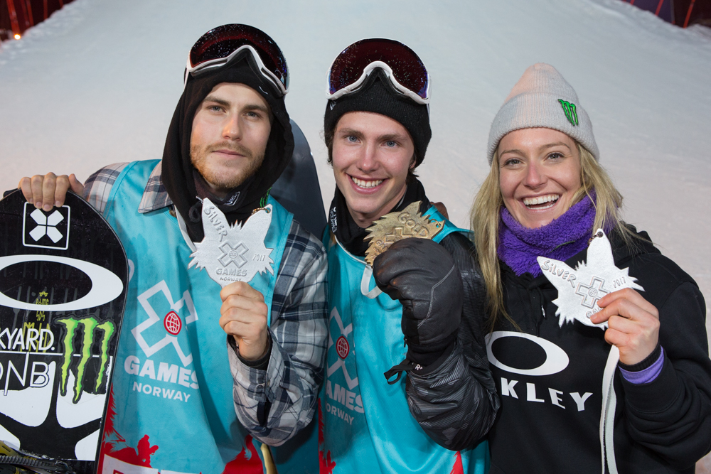 Monster Energy's Stale Sandbech Takes Silver, Sven Thorgren Takes Gold and Jamie Anderson Takes Silver in Men's and Women's Snowboard Slopestyle at X Games Norway 2017