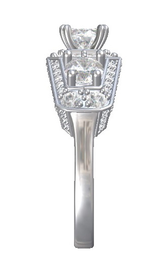 Diamond Ring Created on Shaper. View 4