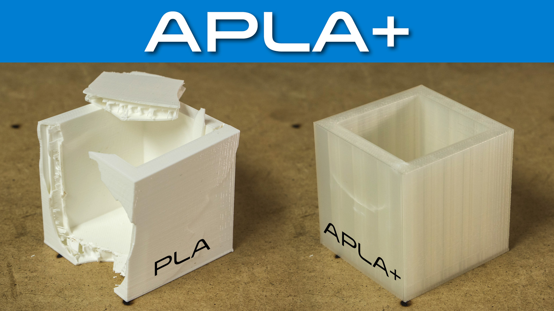 APLA+ is substantially tougher than PLA